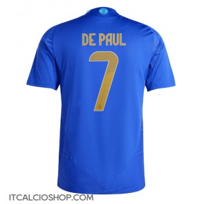 Argentina Rodrigo De Paul #7 Seconda Maglia Copa America 2024 Manica Corta